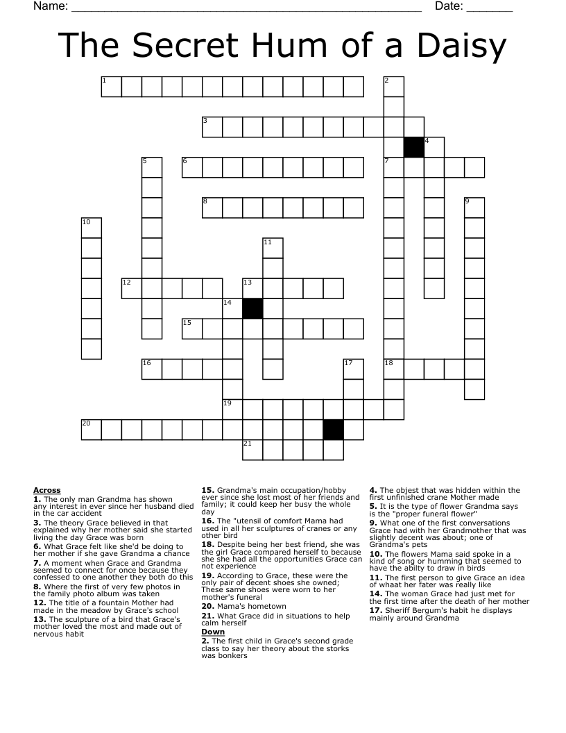 The Secret Hum of a Daisy Crossword