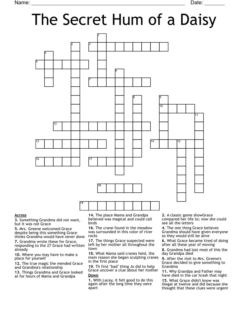 The Secret Hum of a Daisy Crossword