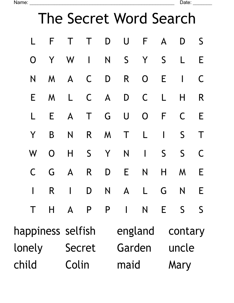 The Secret Word Search 