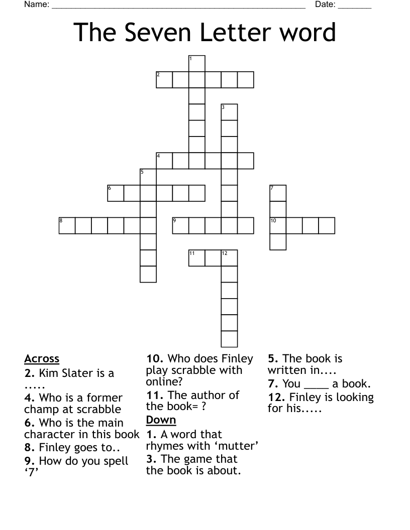 The Seven Letter word  Crossword