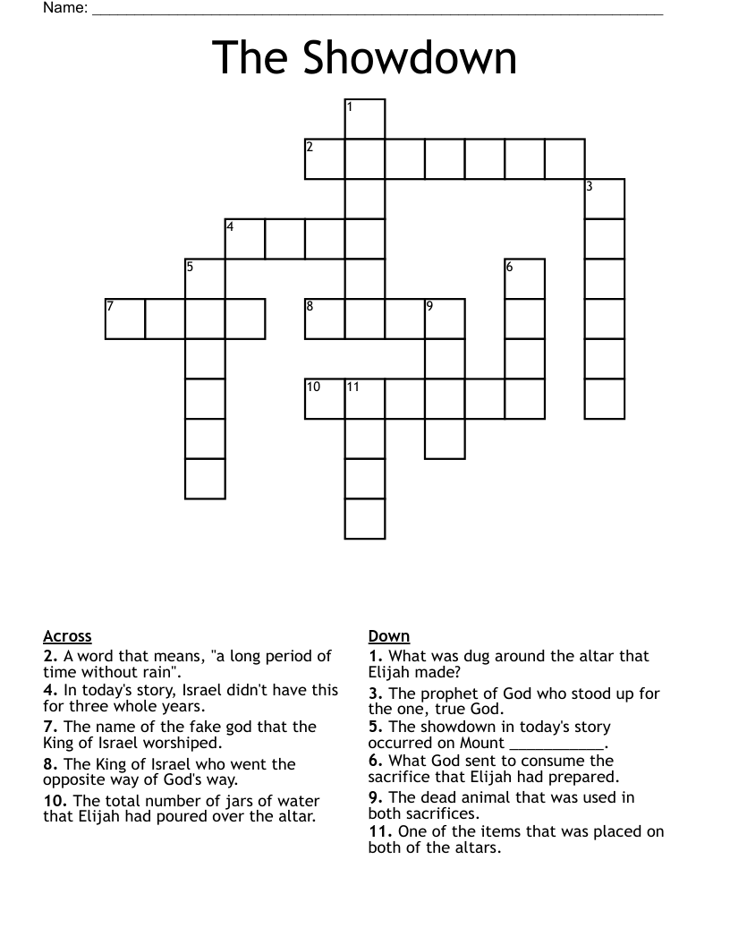 The Showdown Crossword