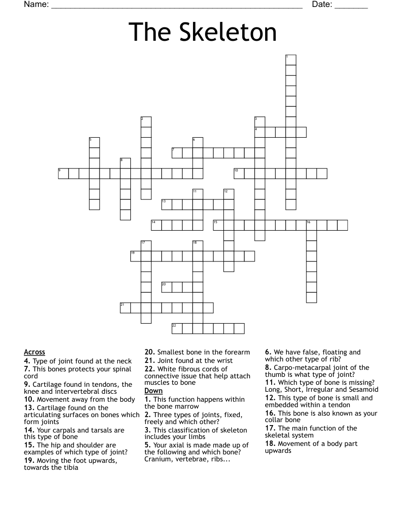 The Skeleton Crossword