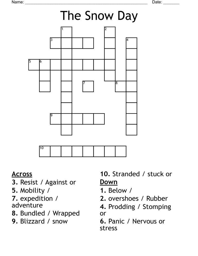 The Snow Day Crossword