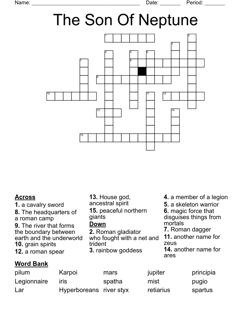 The Son Of Neptune Crossword
