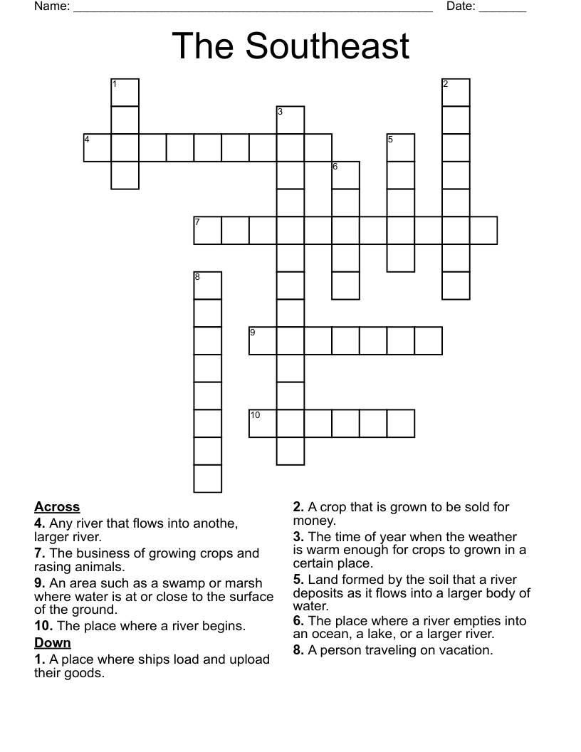 The Southeast Crossword
