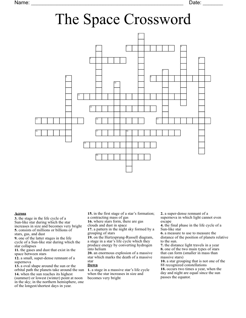 The Space Crossword