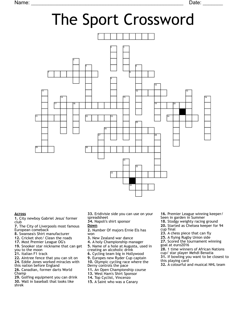 The Sport Crossword