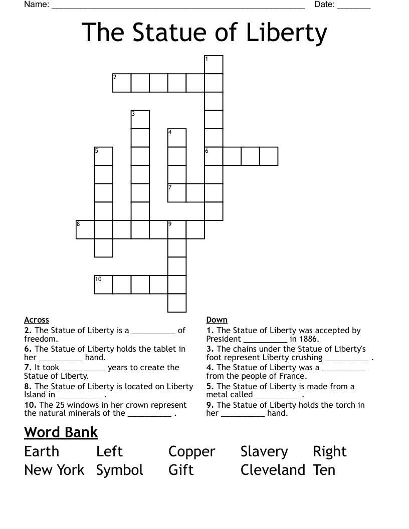 The Statue of Liberty Crossword