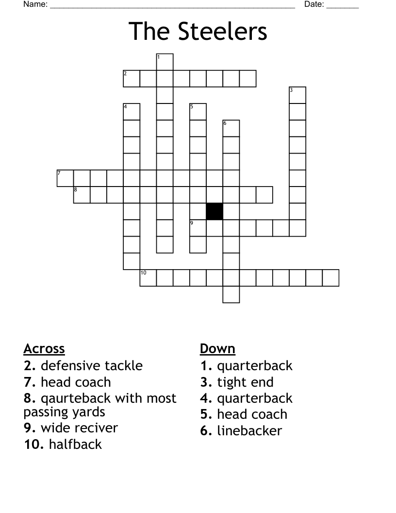 The Steelers Crossword