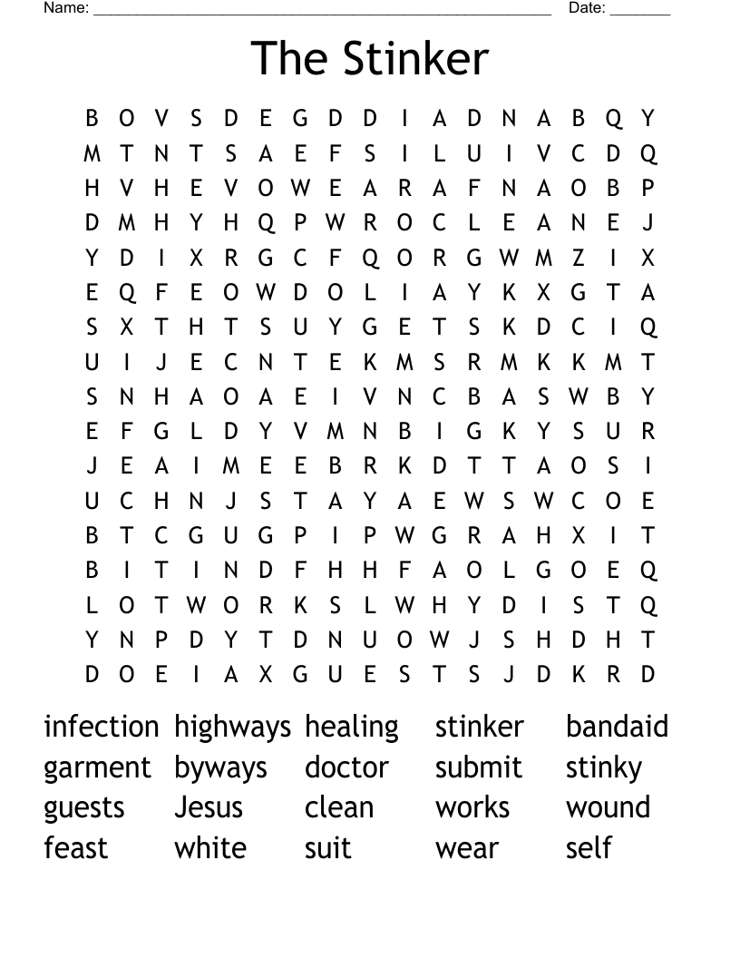 The Stinker Word Search
