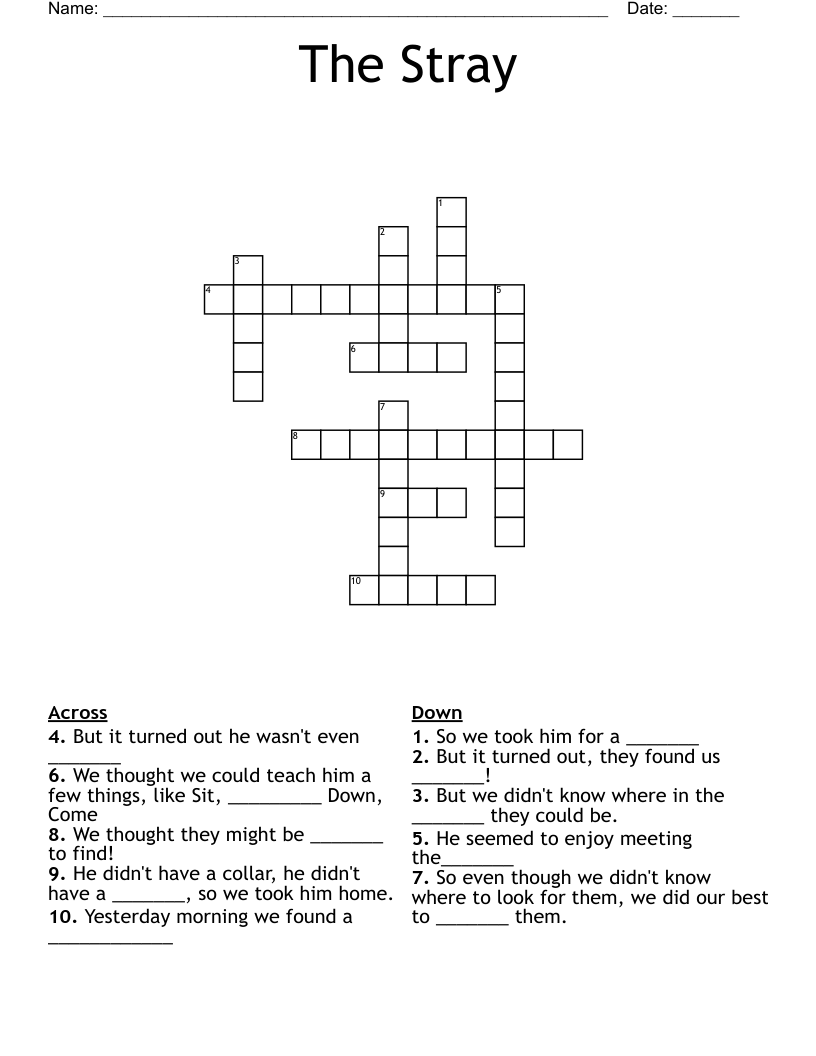 The Stray Crossword