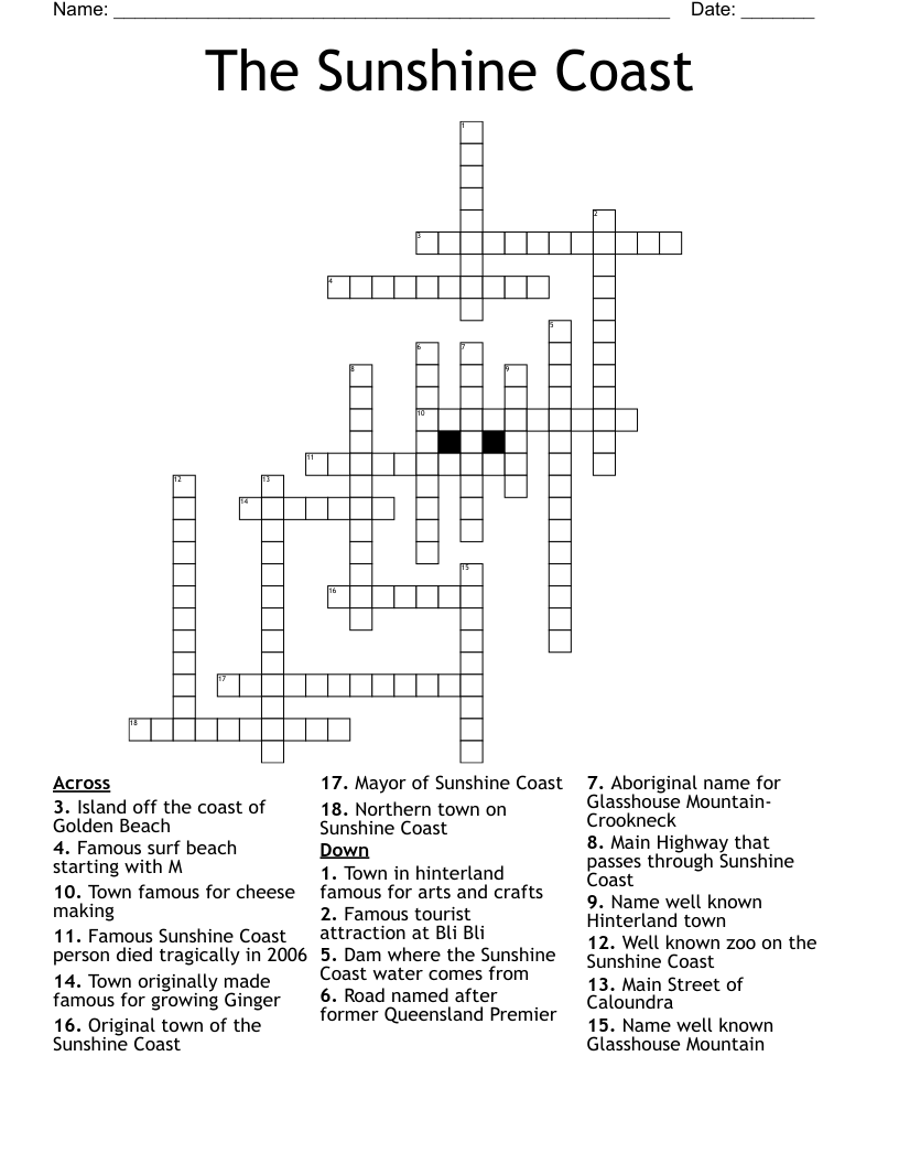 The Sunshine Coast Crossword