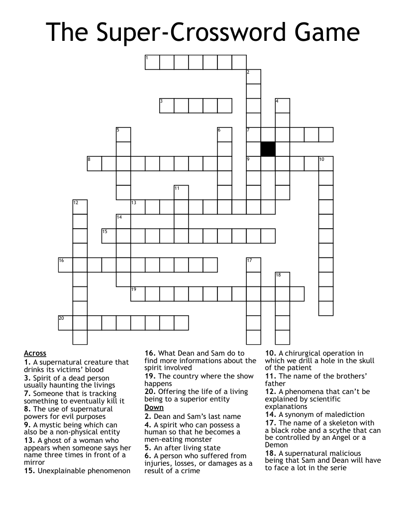 The Super-Crossword Game