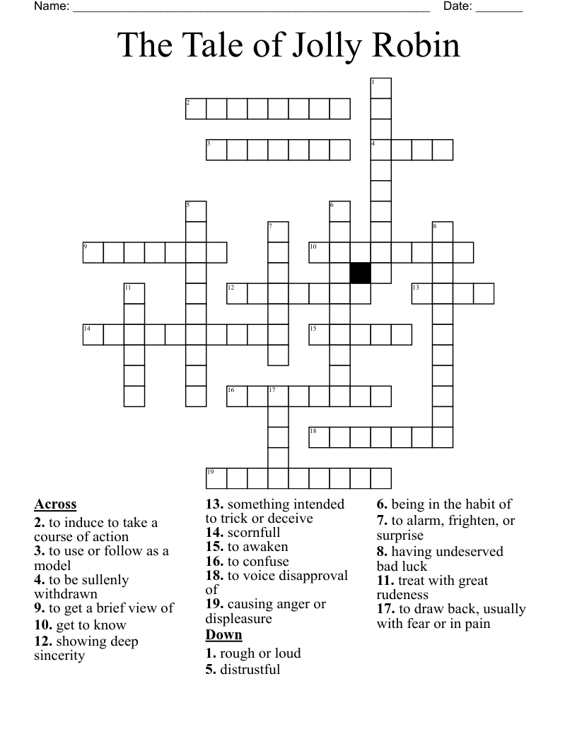 The Tale of Jolly Robin Crossword