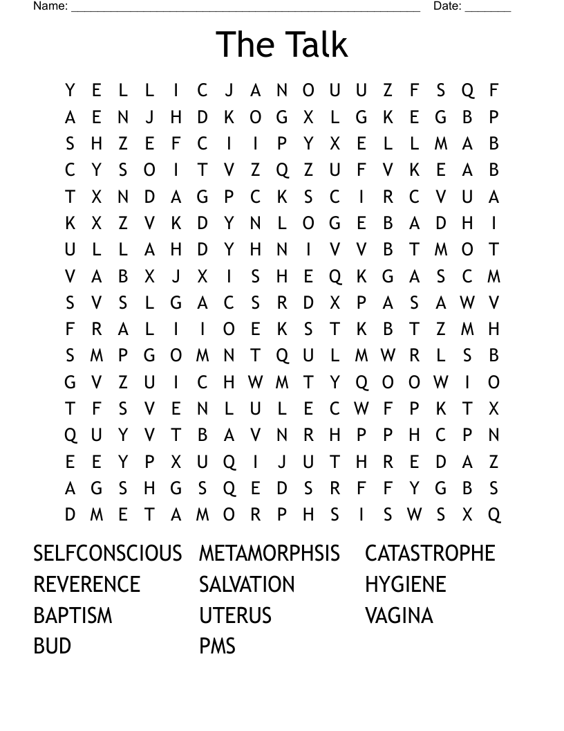 The Talk Word Search