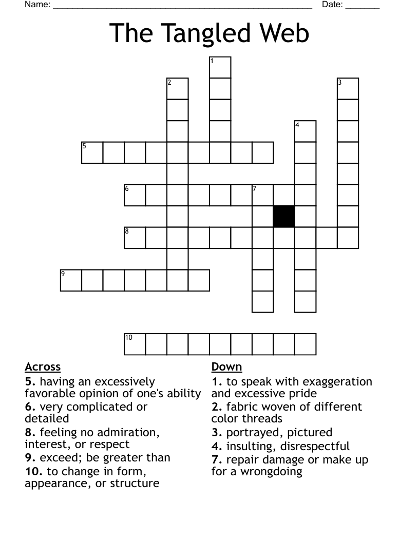 The Tangled Web Crossword