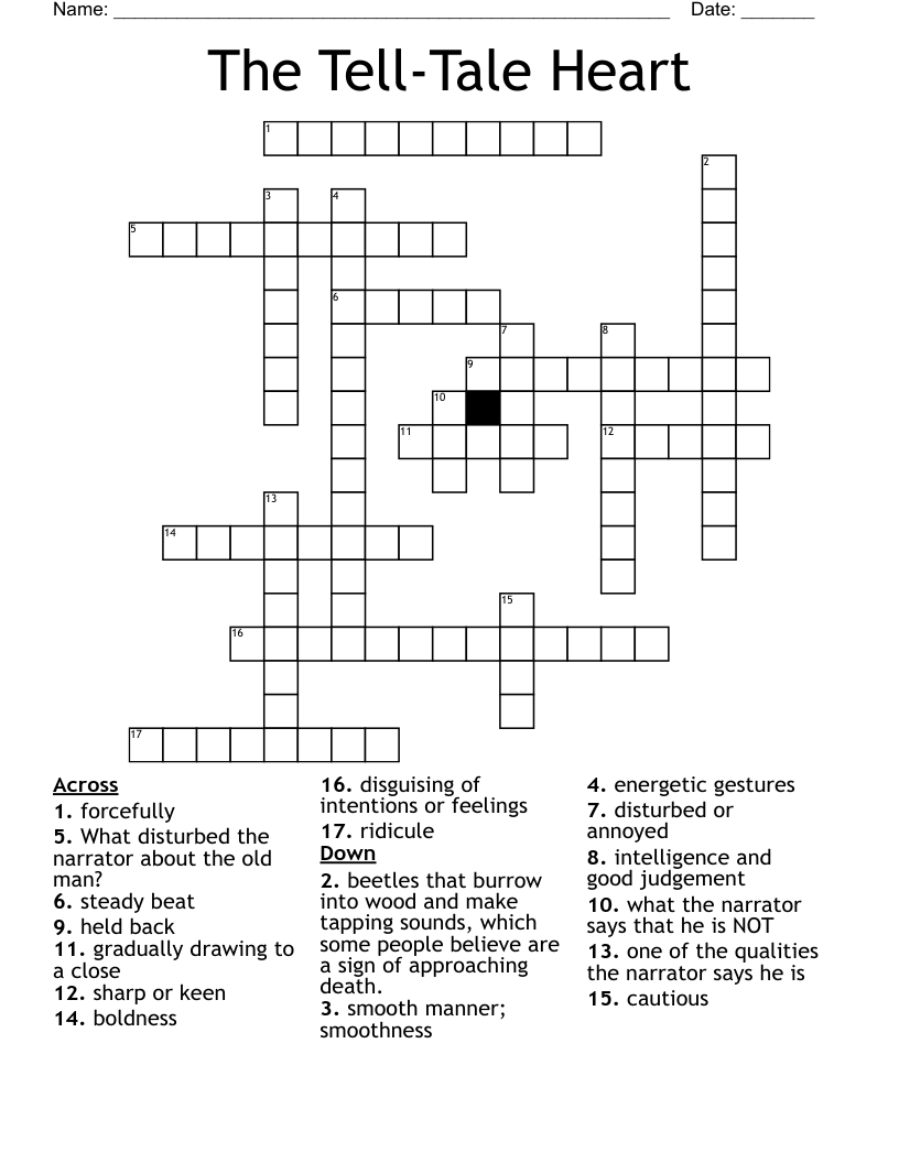 The Tell-Tale Heart Crossword