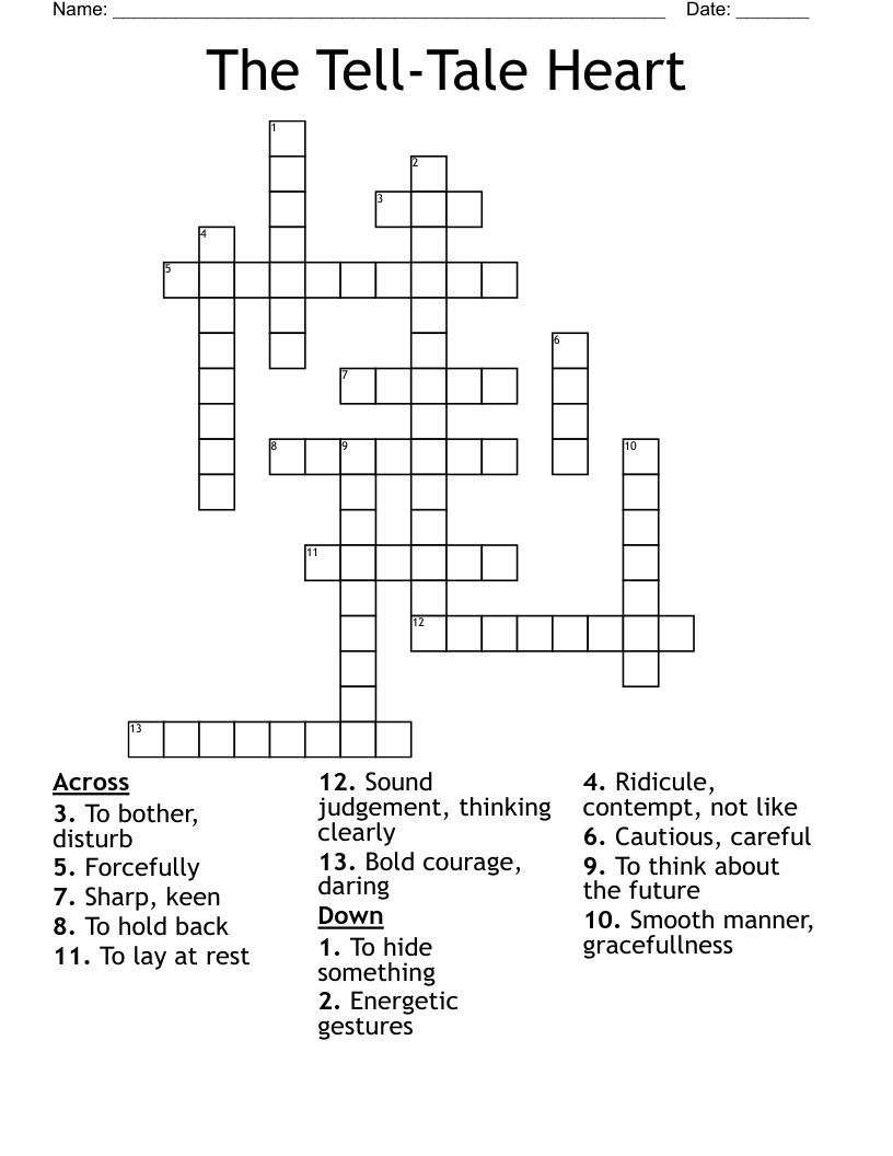 The Tell-Tale Heart Crossword