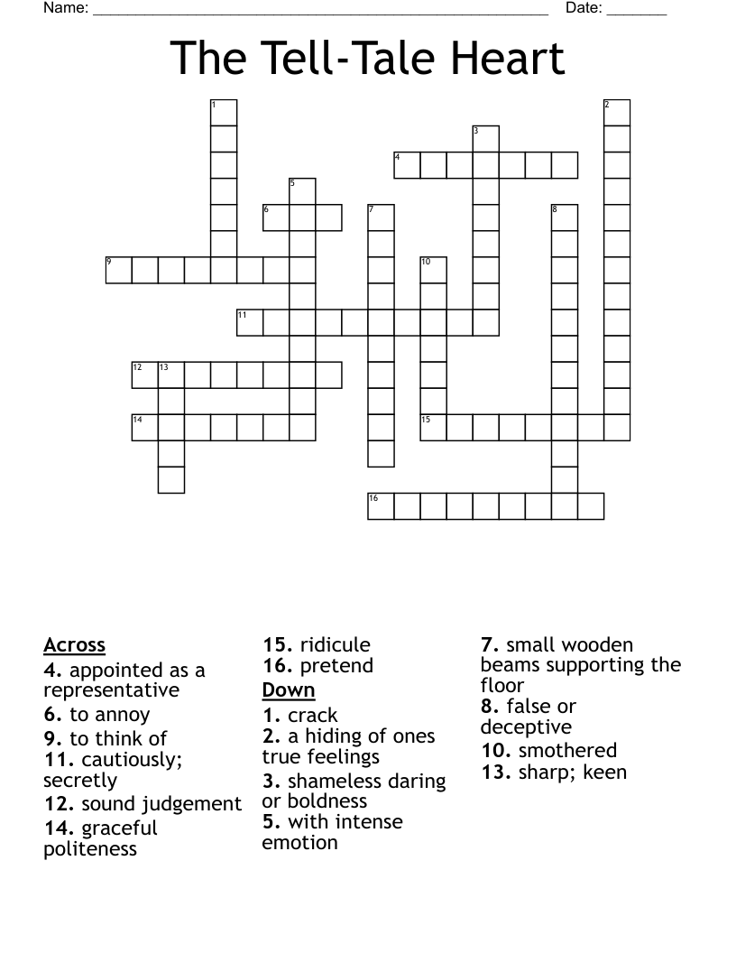 The Tell-Tale Heart Crossword