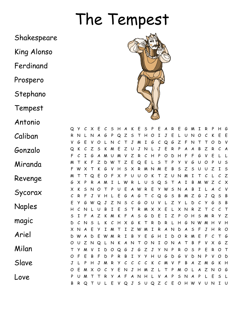 The Tempest Word Search