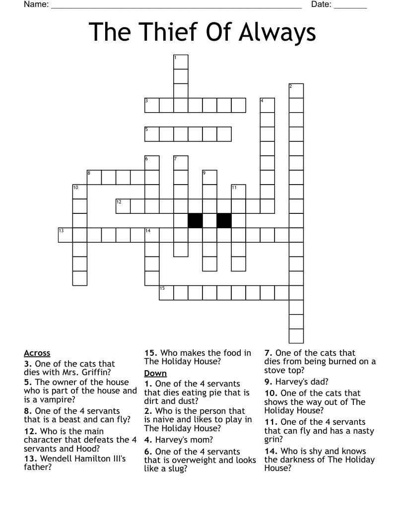 The Thief Of Always Crossword