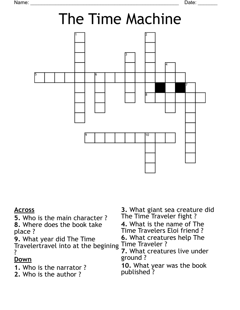 The Time Machine Crossword