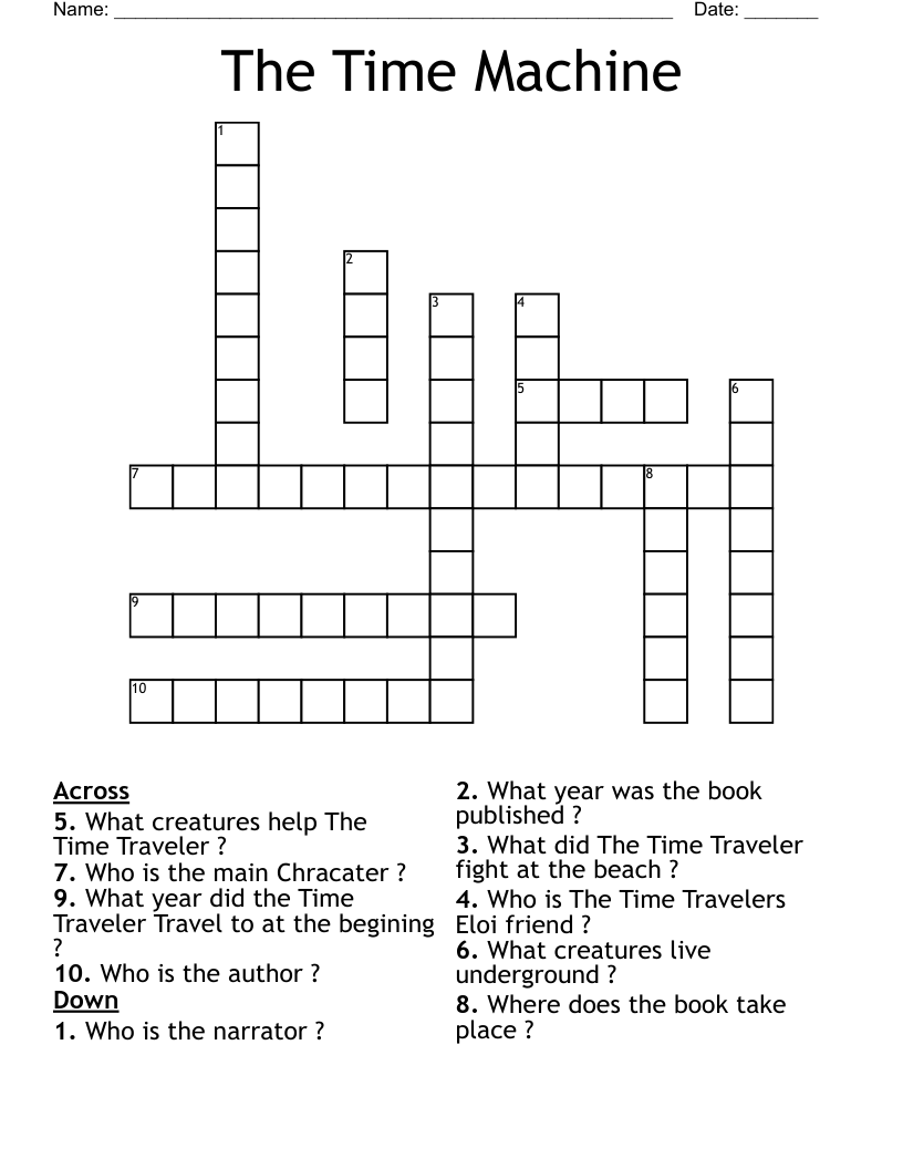 The Time Machine Crossword
