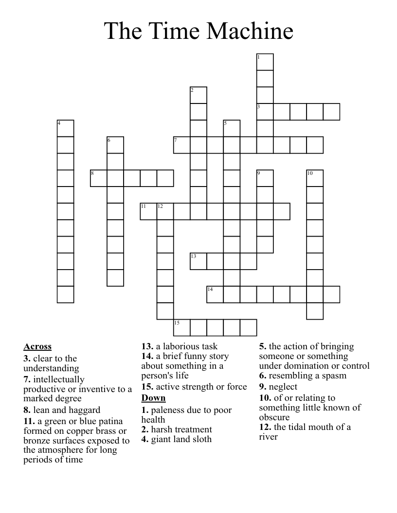 The Time Machine Crossword