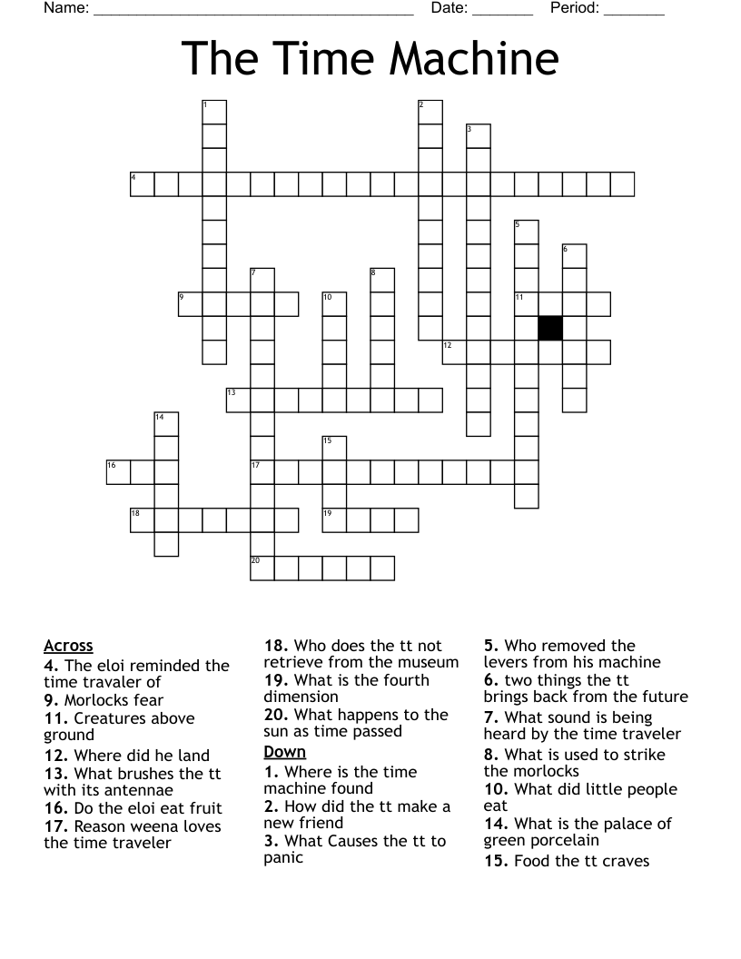 The Time Machine  Crossword