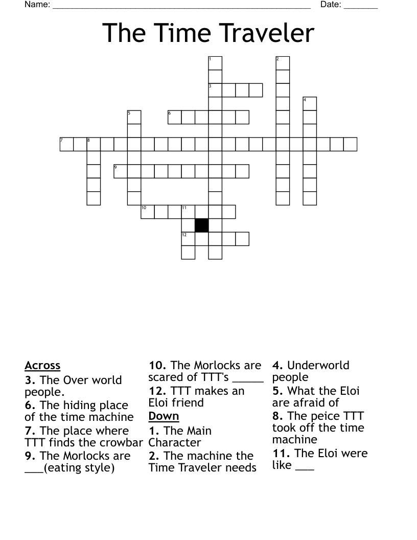 The Time Traveler  Crossword