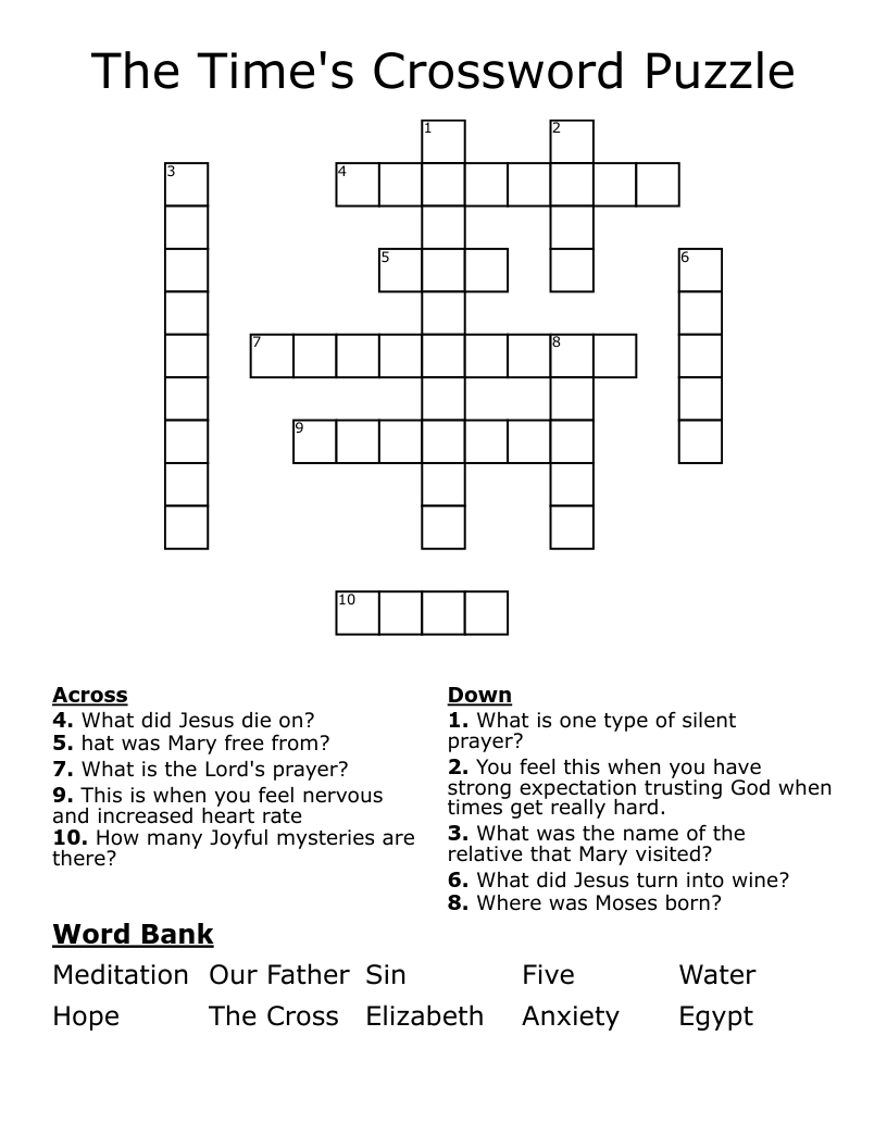 The Time's Crossword Puzzle