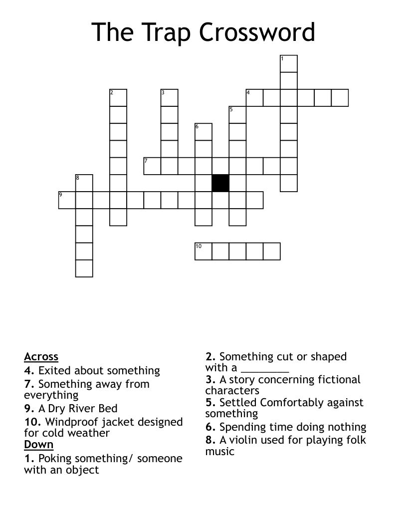 The Trap Crossword
