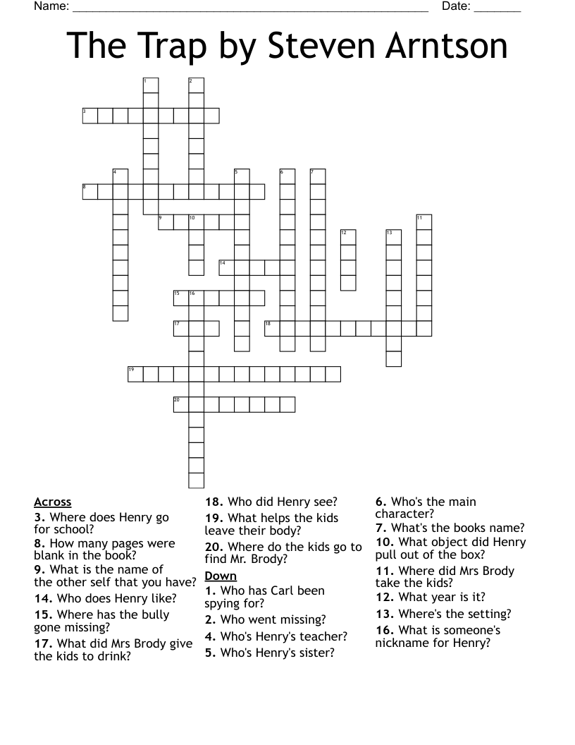 The Trap  by Steven Arntson Crossword