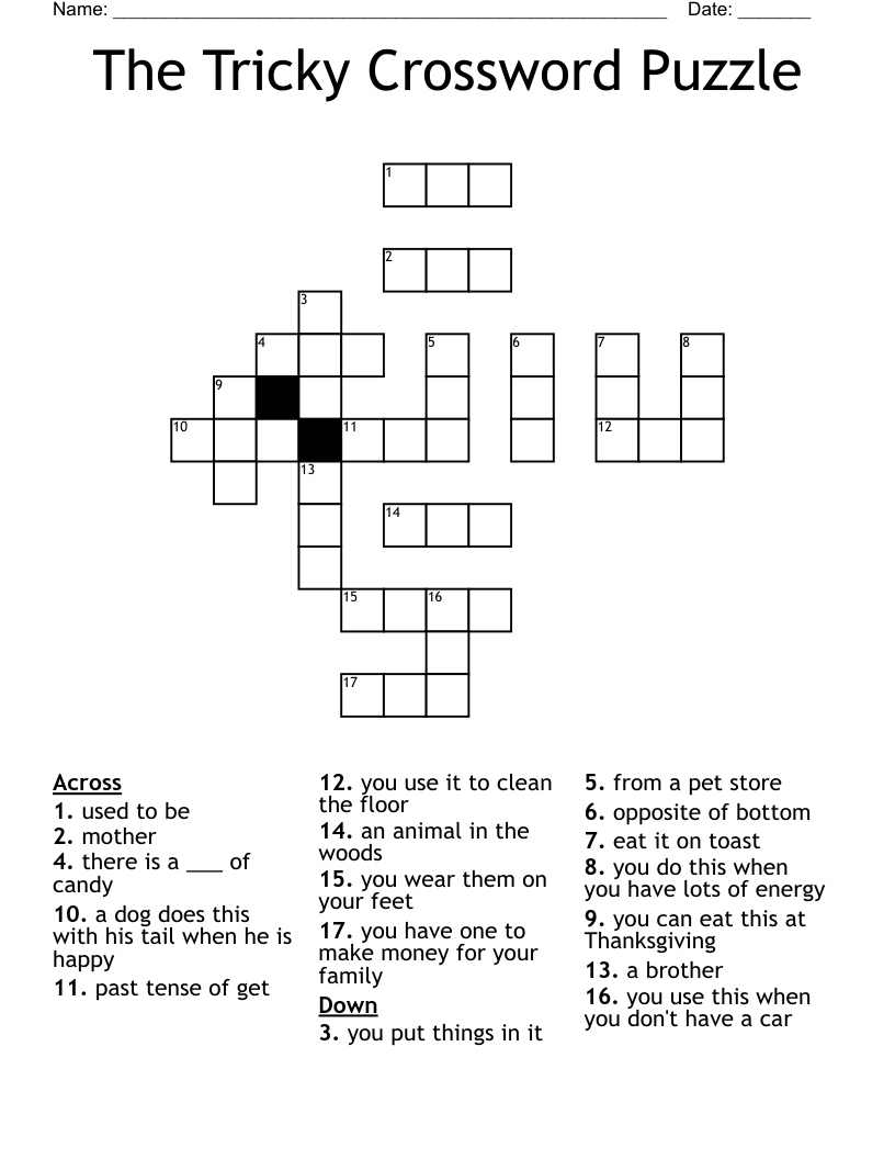 The Tricky Crossword Puzzle