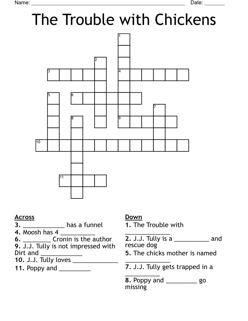 The Trouble with Chickens Crossword