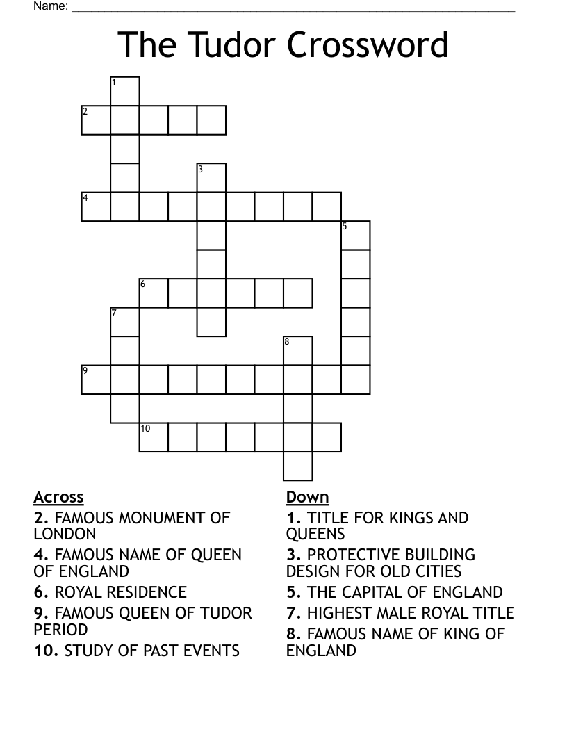 The Tudor Crossword