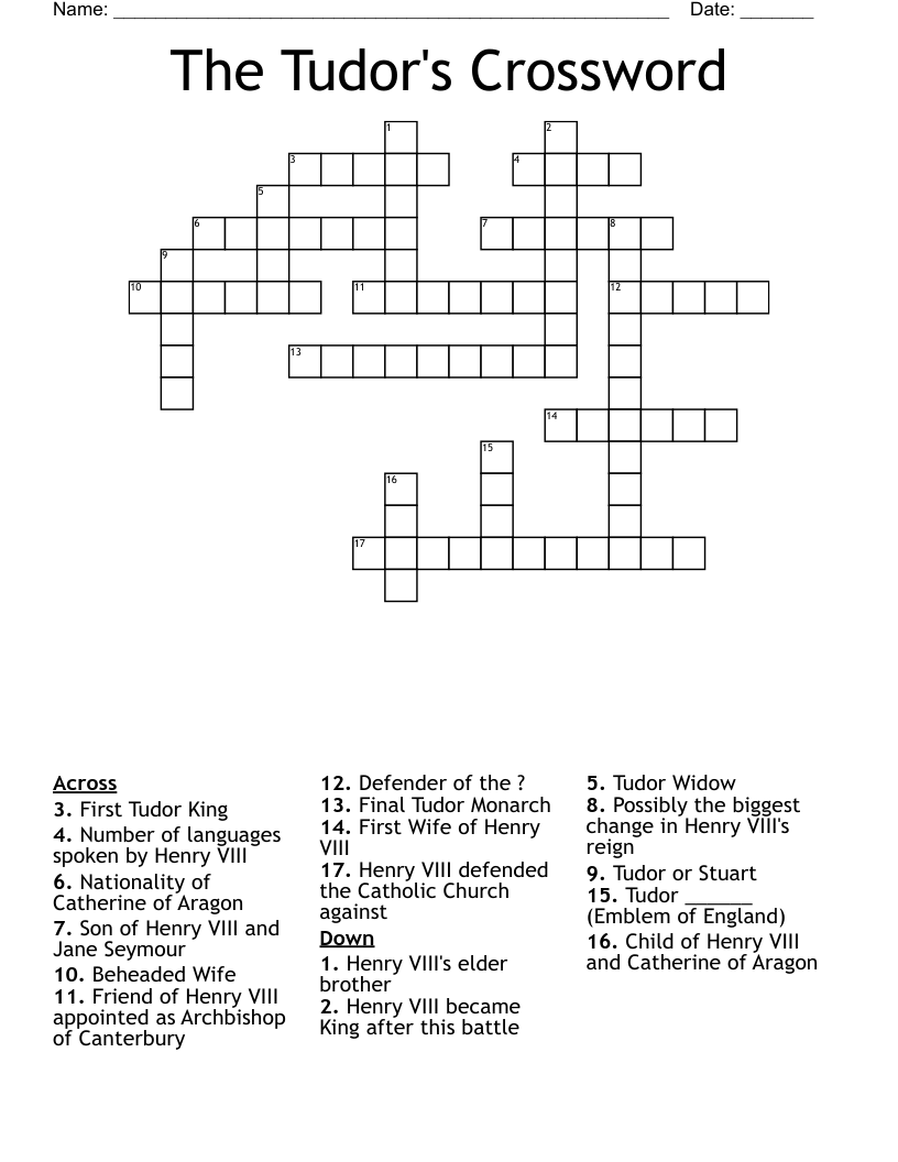 The Tudor's Crossword