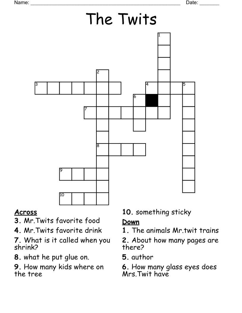 The Twits Crossword