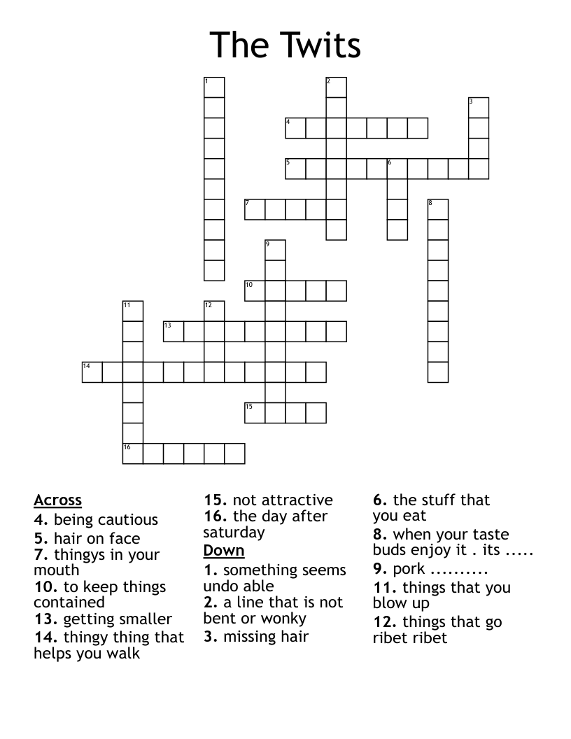 The Twits  Crossword