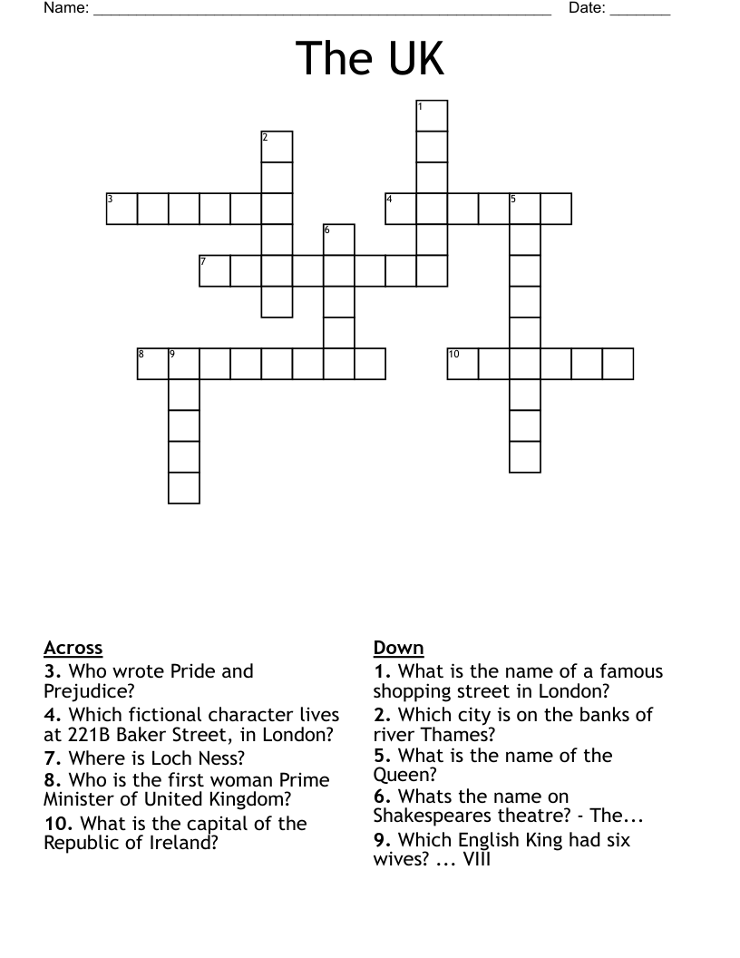 The UK Crossword