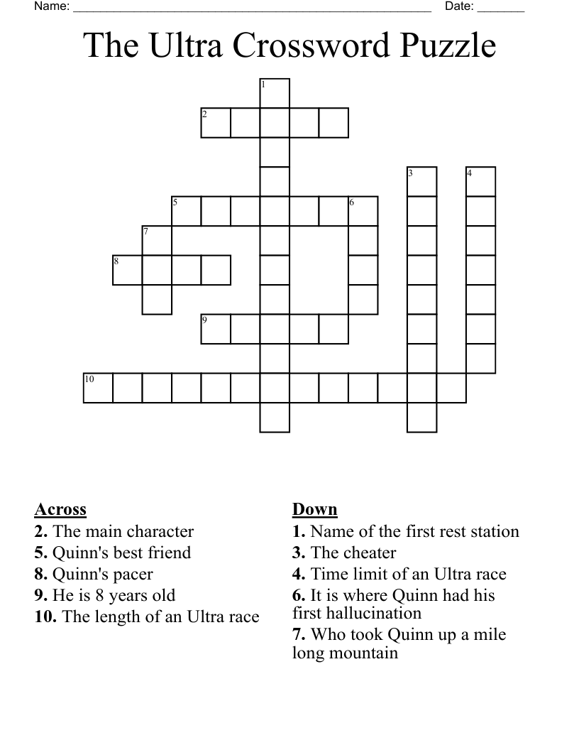 The Ultra Crossword Puzzle