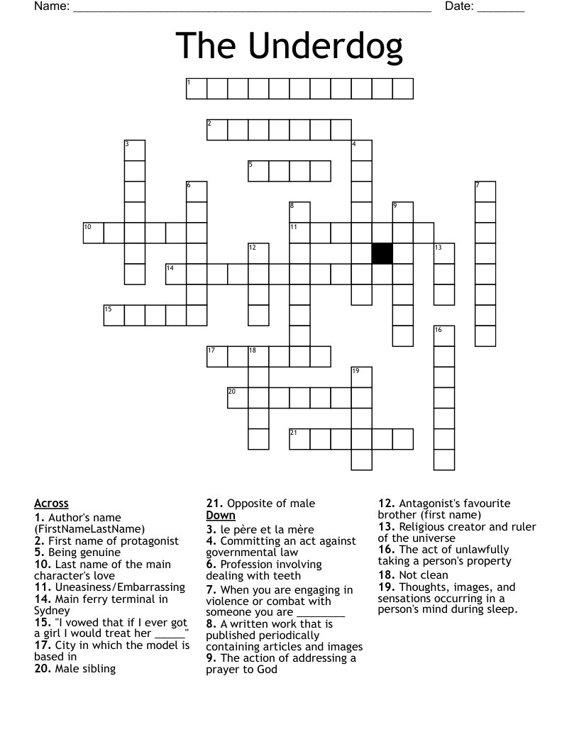 The Underdog Crossword