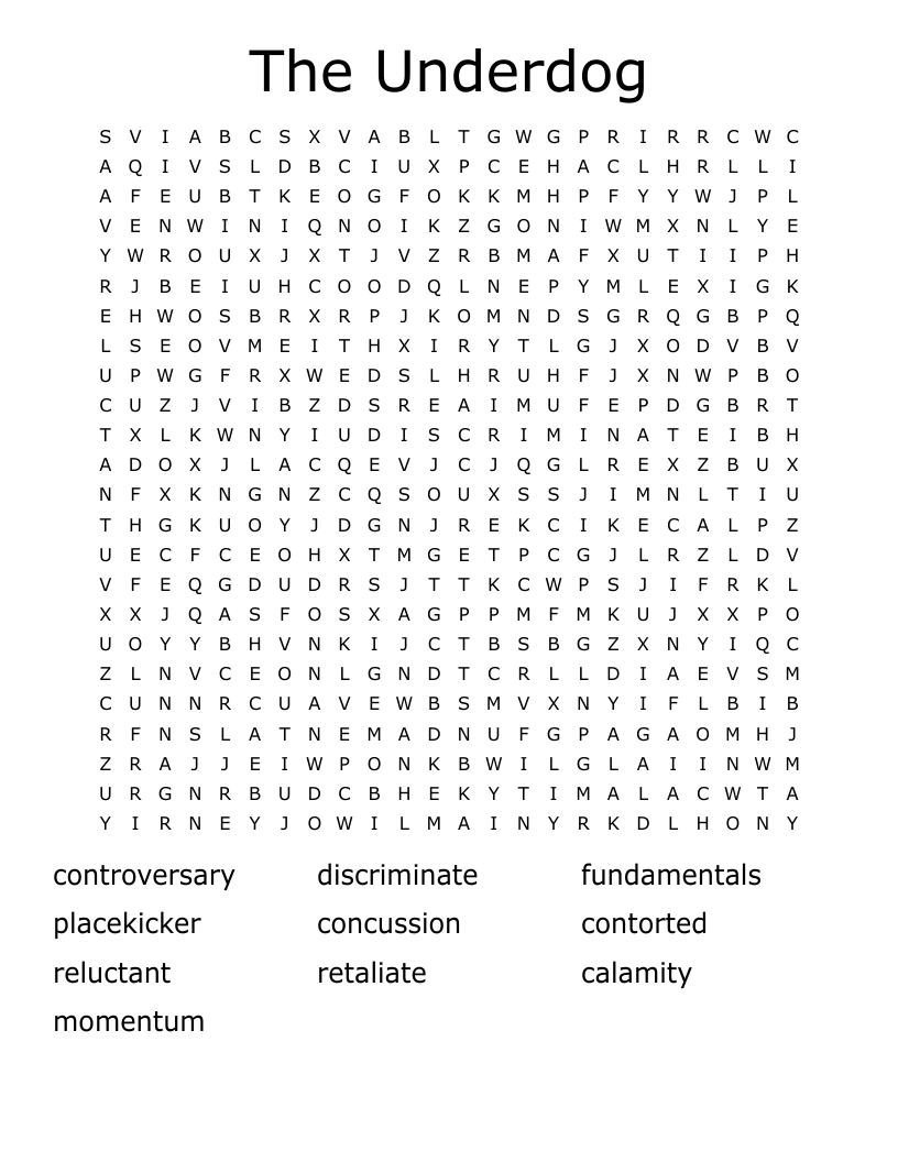 The Underdog  Word Search