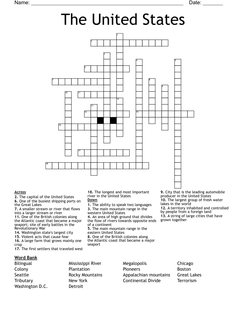 The United States Crossword