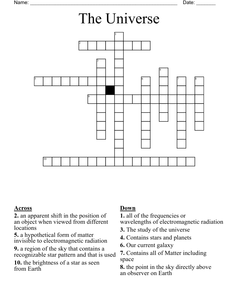 The Universe Crossword