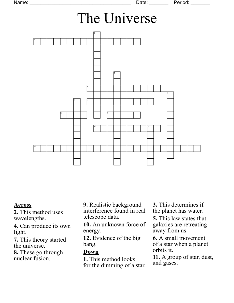 The Universe Crossword
