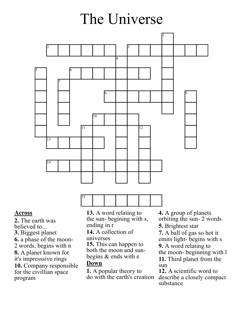 The Universe Crossword