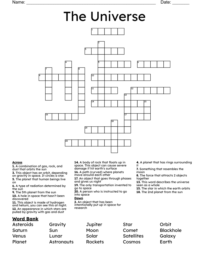The Universe Crossword