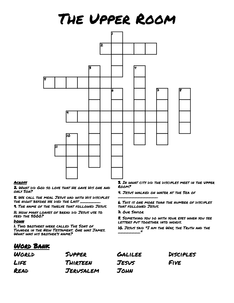 The Upper Room Crossword