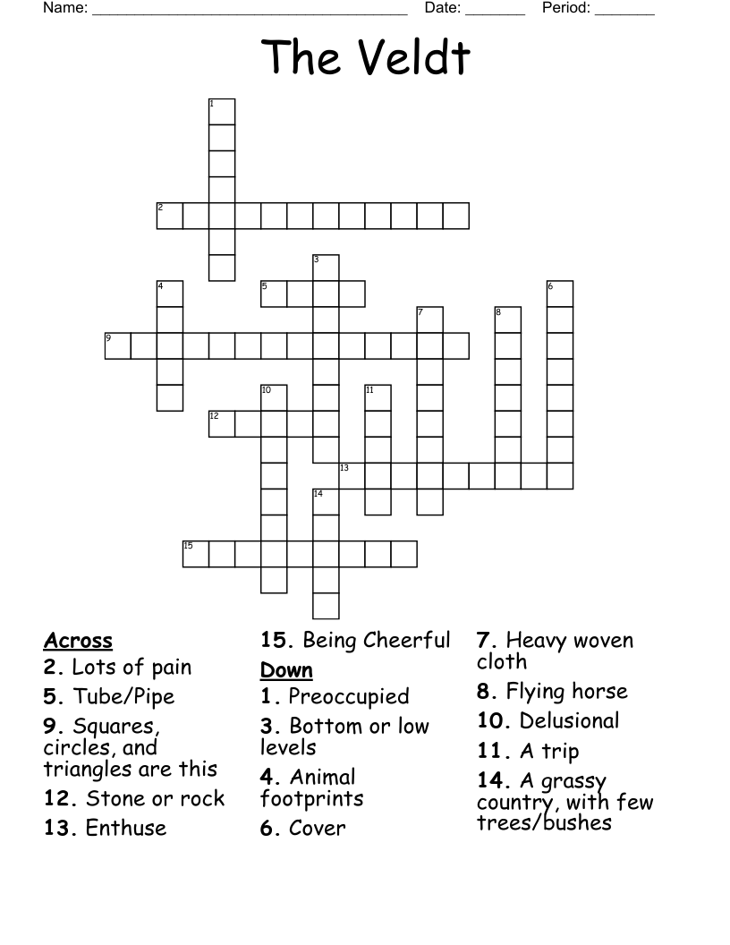 The Veldt Crossword